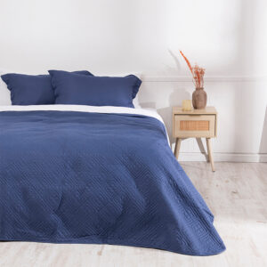 Quilt Cordoba Liso 2 Plazas / Azul - Mashini