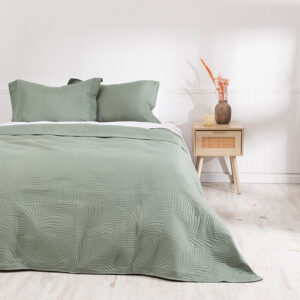 Quilt Cordoba Liso 2.5 Plazas / Verde - Mashini