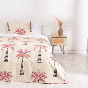 Quilt Cordoba Estampado 1.5 Plazas / Palmeras - Mashini