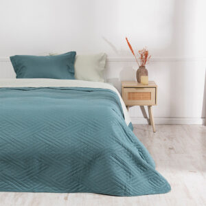 Quilt + Sábana Liso 1.5 Plaza / Verde - Mashini