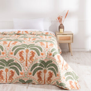 Quilt Castilla 1.5 Plazas / Palmeras - Mashini