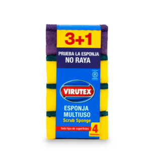 Esponja Lisa Clásica 4 Unidades- Virutex