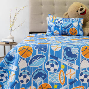 Quilt Hotpress Estampado Infantil 1.5 plazas / Deportes - Doral