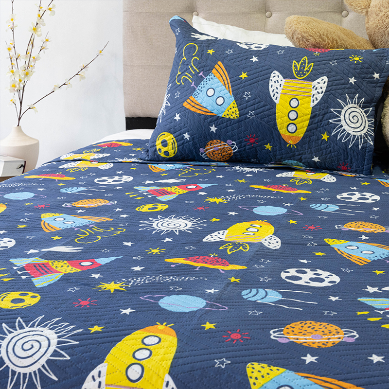 Quilt Hotpress Estampado Infantil 1.5 plazas / Naves Espaciales - Doral - Imagen 3