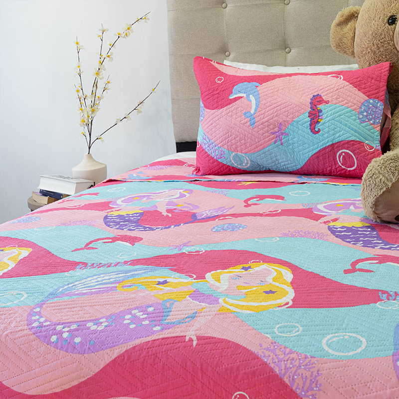 Quilt Hotpress Estampado Infantil 1.5 plazas / Sirenas - Doral - Imagen 3
