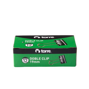 Caja Doble clip Negro 19 mm 12 und - Torre