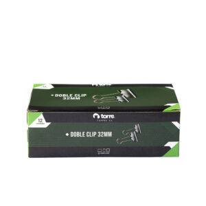 Caja Doble clip Negro 32 mm 12 und - Torre