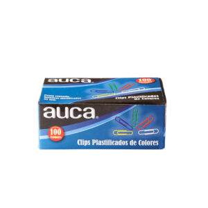 Clips Plastificados Colores C/100 Unid. - Auca