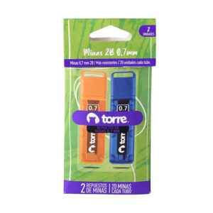 Repuesto Minas 0.7 mm. 2B Blíster 2 Und. - Torre