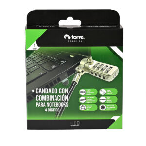 Candado de Seguridad Para Notebook 4D 2M Ajustable - Torre