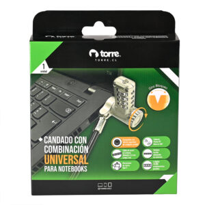 Candado de Seguridad Para Notebook 4D 2M Universal - Torre