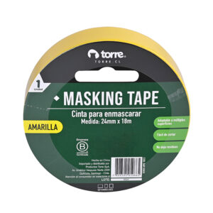 Cinta Masking Amarilla 24mm. x18m. – Torre