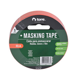 Cinta Masking Rojo 24mm. x18m. – Torre