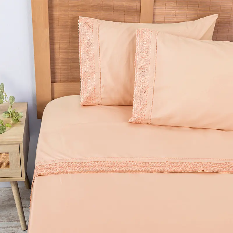 Sábanas Microfibra Broderie 2 Plazas / Damasco - Plumetti