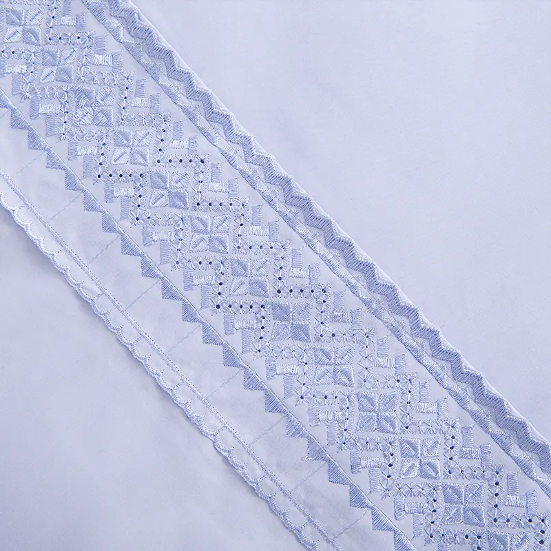 Sábanas Microfibra Broderie 1.5 Plazas / Morado - Plumetti - Imagen 2