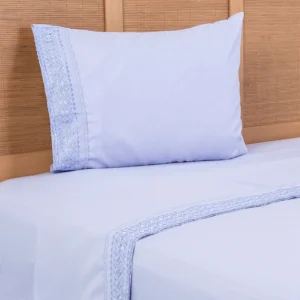 Sábanas Microfibra Broderie 1.5 Plazas / Morado - Plumetti