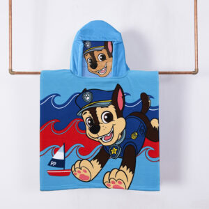 Toalla de Playa con Capucha 60x120cm. / Paw Patrol Niño Pups - Mashini