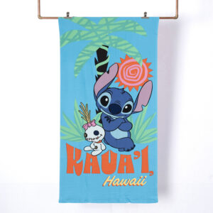 Toalla de Playa 70x140 cm + Bolso / Stitch Palmera - Mashini