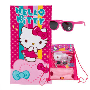 Set Toalla 70x140cm + Lentes de Sol / Hello Kitty Punto - Mashini