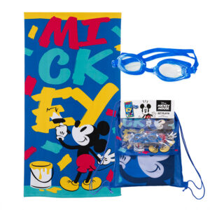 Set Toalla 70x140 cm. + Lentes de Agua / Mickey Broc - Mashini