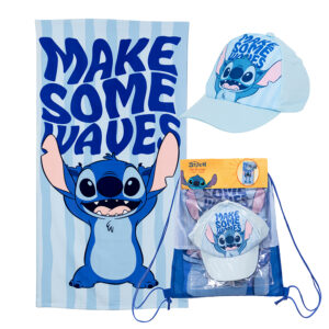 Set Toalla de Playa 70x140 cm. + Jockey / Stitch Olas - Mashini