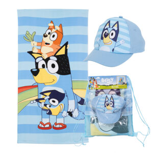 Set Toalla de Playa 70x140 cm. + Jockey / Bluey Familia - Mashini