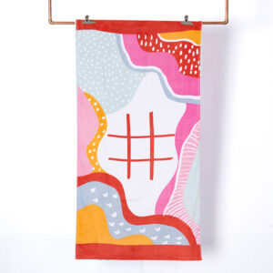 Toalla de Playa + Juego 70x150 cm. / Gato Rosado - Mashini