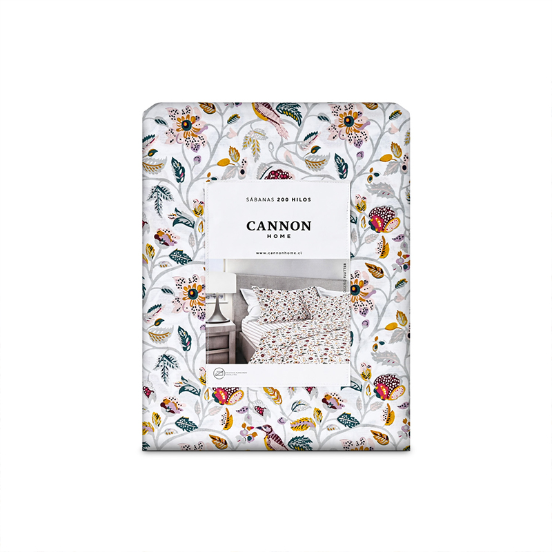 Juego de Sábanas Estampadas 200 Hilos 1.5 Plazas / Flutter - Cannon - Imagen 3