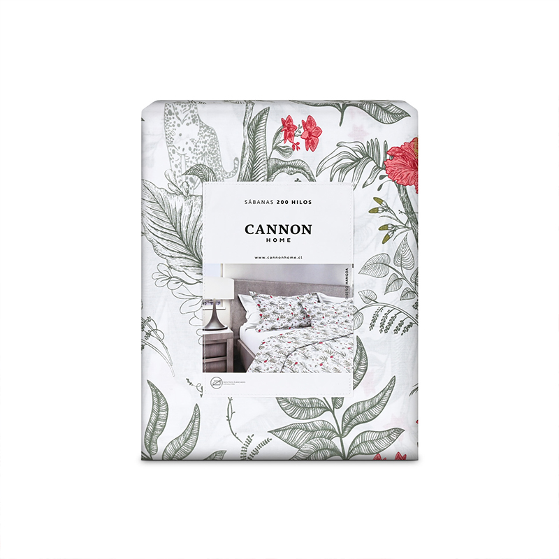 Juego de Sábanas Estampadas 200 Hilos 2 Plazas / Mangoa - Cannon - Imagen 3