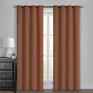 Set Cortinas Multitono 140x220cm. PolyCotton / Café - Jovial