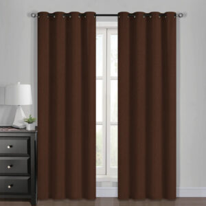 Set Cortinas Multitono 140x220cm. PolyCotton / Chocolate - Jovial