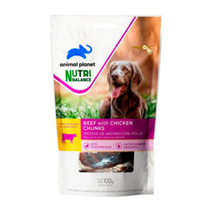Trozos Perro Treats Vacuno y Pollo 100gr - Nutri Balance