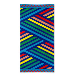 Toalla de Playa Velour 70x140 cm / Zig Zag - Chiteco by Lourdes