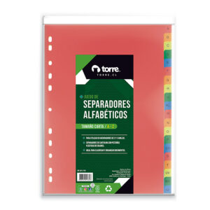 Separador Carta Cartulina A a Z - Torre