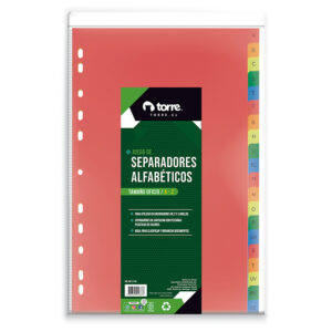 Separador Oficio Cartulina A a Z - Torre