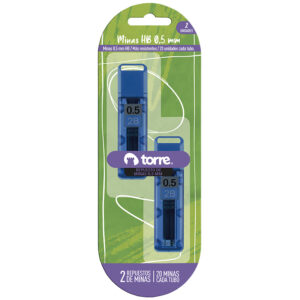 Blíster 2 Repuestos Minas 0.5 mm. 20 Und. - Torre