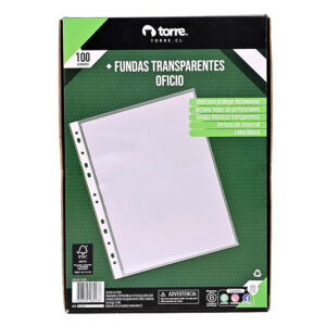 Fundas Transparentes Tamaño Oficio 100 und. - Torre