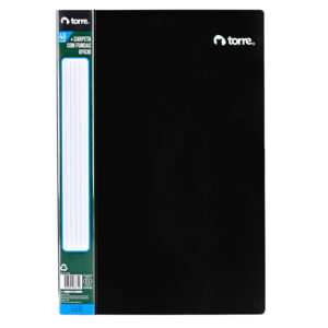 Carpeta 40 Fundas Oficio Negra - Torre
