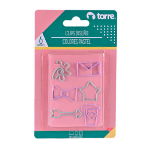 Blíster Clip Diseños Pastel 6 Unid. - Torre