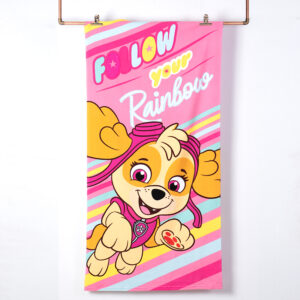 Toalla de Playa 70x140 cm + Bolso / Paw Patrol Rainbow - Mashini