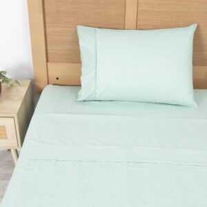 Sábanas Microfibra Embossed 1.5 Plazas / Verde - Plumetti