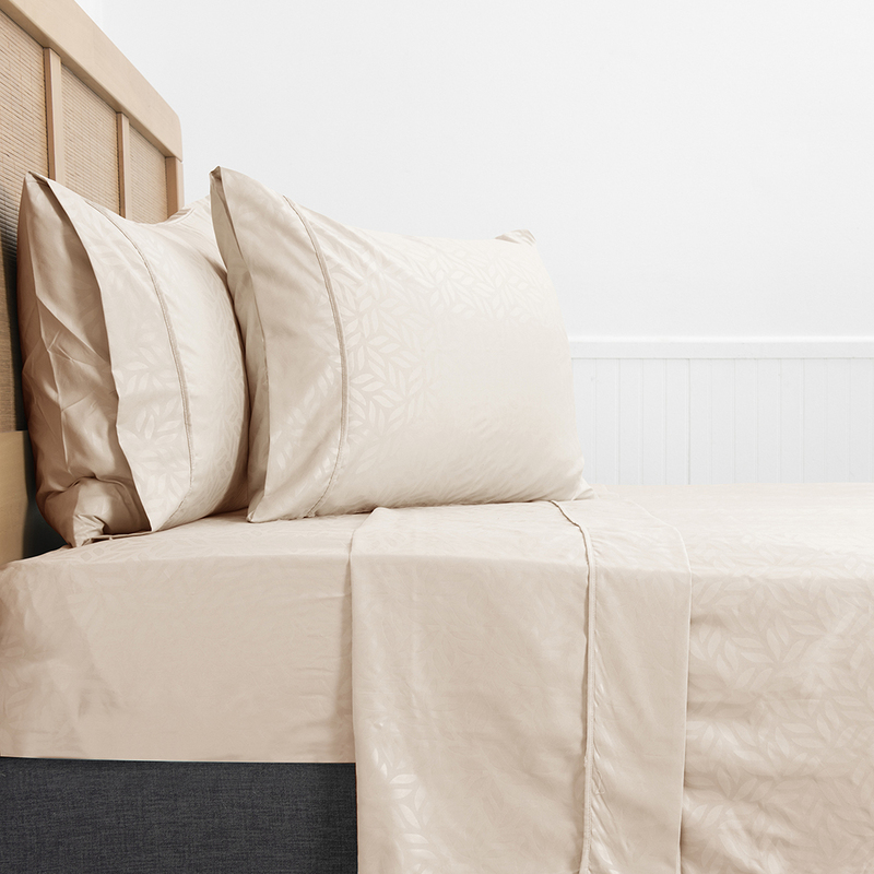 Sábana Microfibra Embossed 2 Plazas / Arena - Plumetti - Imagen 4