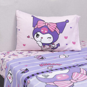 Juego Sábana Microfibra Single / Kuromi Coqueta - Mashini