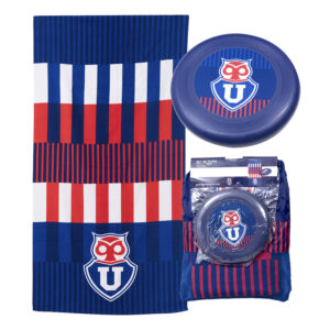 Set Toalla de Playa 70x140 cm. + Frisbee / U. de Chile Stroke - Mashini