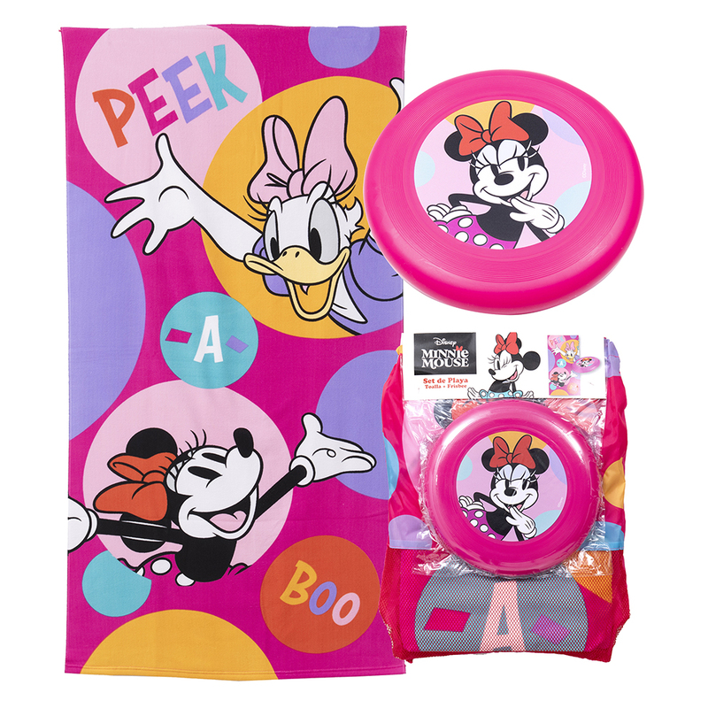 Set Toalla de Playa 70x140 cm. + Frisbee / Minnie Peek - Mashini