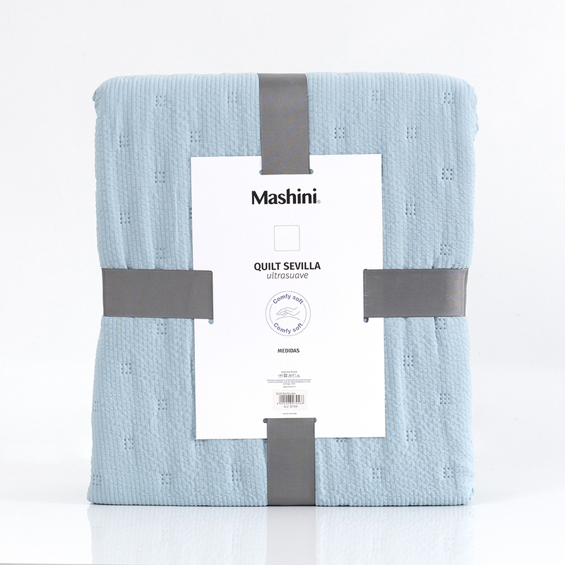 Quilt Ultra Sevilla MF 1.5 Plazas / Celeste - Mashini - Imagen 5