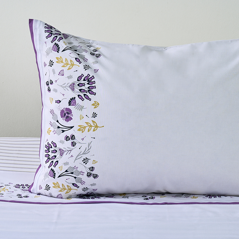 Juego de Sábanas Estampadas 144 Hilos 1 Plaza / Adelle Gris - American Family - Imagen 2