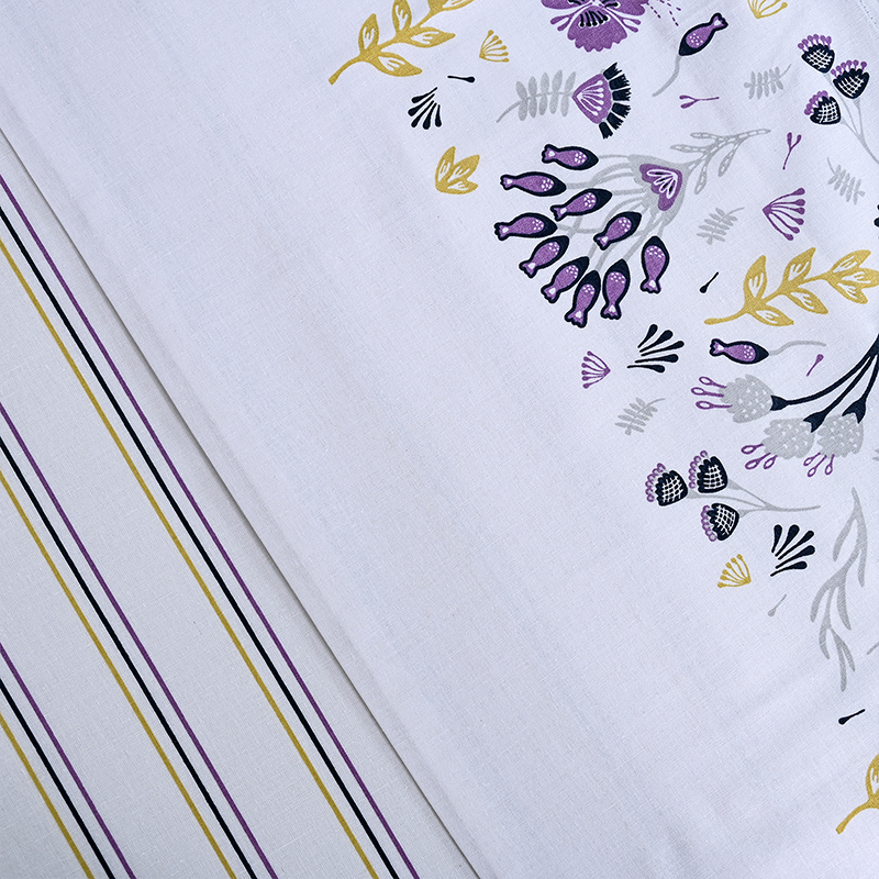 Juego de Sábanas Estampadas 144 Hilos 1 Plaza / Adelle Gris - American Family - Imagen 3