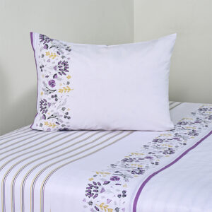 Juego de Sábanas Estampadas 144 Hilos 1 Plaza / Adelle Gris - American Family