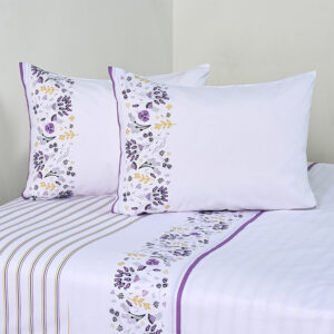 Juego de Sábanas Estampadas 144 Hilos 2 Plazas / Adelle Gris - American Family